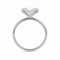 The East West Half Bezel — Emerald Diamond Ring - Image 1