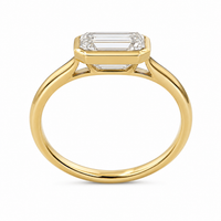 The East West Bezel — Emerald Diamond Ring - Image 2