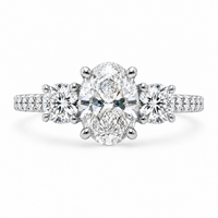 The Trio — Oval Diamond Three Stone Ring - Image 1