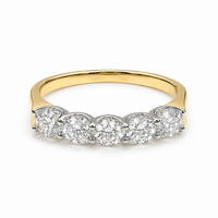 The Union — Half Eternity Wedding Band - Image 1