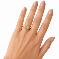 The East West Bezel — Emerald Diamond Ring - Image 1
