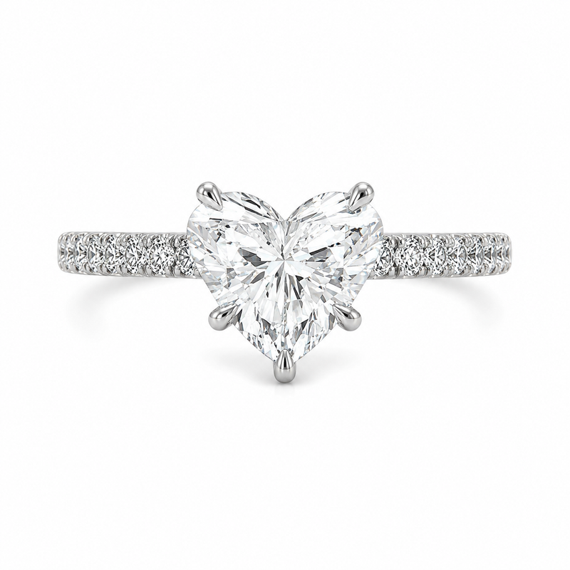 The Heart Pavé — Diamond Engagement Ring