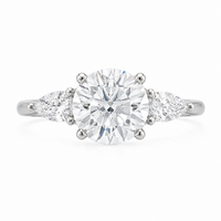 The Pear Side Stone — Diamond Engagement Ring - Image 2