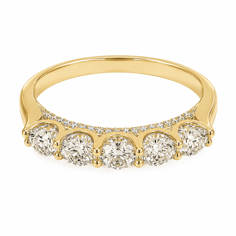 The Devotion — Half Eternity Wedding Band