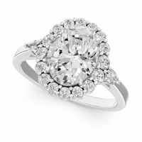 The Halo — Oval Diamond Pavé Engagement Ring - Image 1