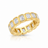 The Emerald Infinity — Bezel Set Eternity Band - Image 3