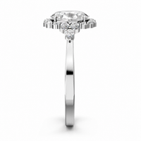 The Halo — Oval Diamond Pavé Engagement Ring - Image 3