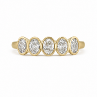 The Ellipse — Oval Diamond Bezel Eternity Band - Image 1