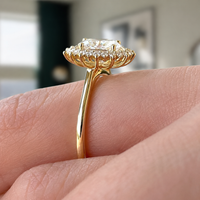 The Bloom — Oval Flower Halo Engagement Ring - Image 4
