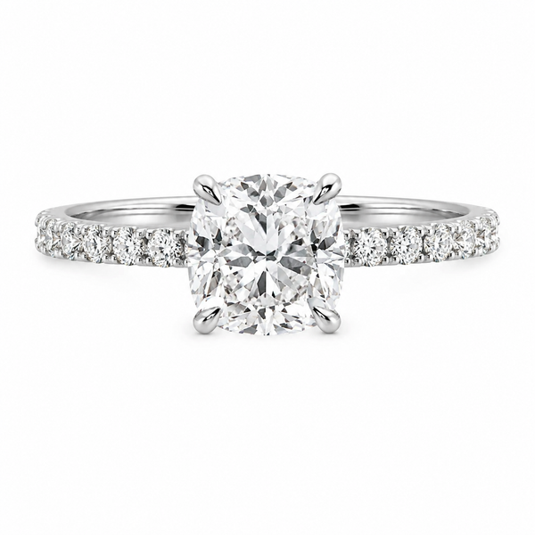 The Cushion Pavé — Diamond Engagement Ring
