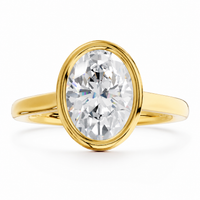 The Veiled — Oval Hidden Halo Pavé Gallery Ring - Image 1
