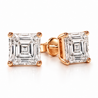 The Asscher Studs — Asscher Cut Diamond Earrings - Image 3