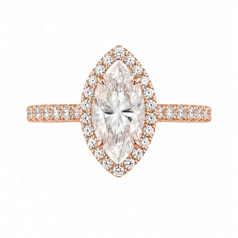 The Marquise Halo — Diamond Engagement Ring