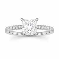 The Princess Pavé — Diamond Engagement Ring - Image 1