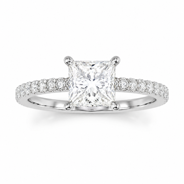 The Princess Pavé — Diamond Engagement Ring