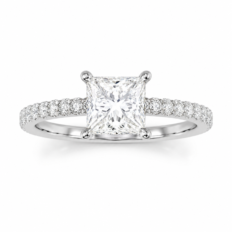 The Princess Pavé — Diamond Engagement Ring
