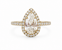 The Pear Halo Pavé — Diamond Engagement Ring - Image 3