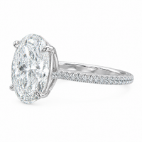 The Oval 3-Sided Pavé — Diamond Engagement Ring - Image 4