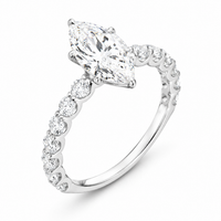 The Marquise Pavé — Diamond Engagement Ring - Image 1