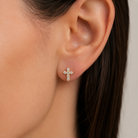 The Cross Studs — Diamond Earrings - Image 2