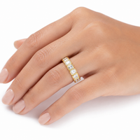 The Emerald Infinity — Bezel Set Eternity Band - Image 1
