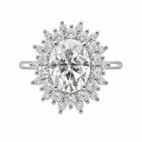 The Bloom — Oval Flower Halo Engagement Ring - Image 1