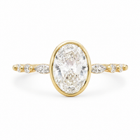 The Vintage Oval — Bezel Set Engagement Ring - Image 1