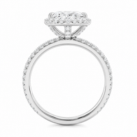 The Oval Moissanite Halo — Diamond Engagement Ring - Image 4