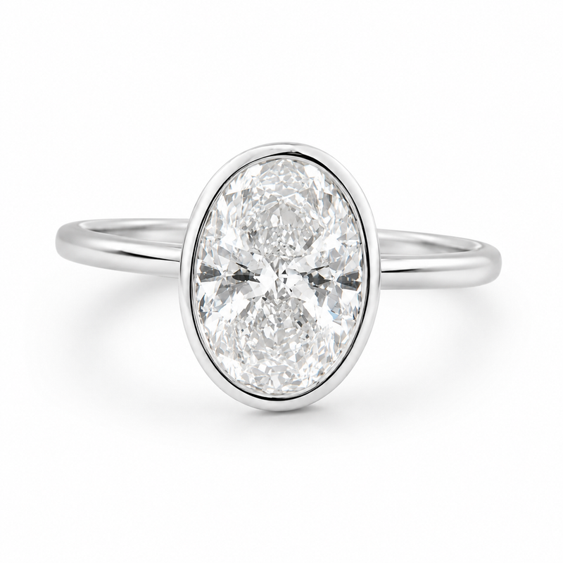 The Oval Bezel — Solitaire Engagement Ring