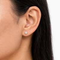 The Lumière Studs — Round Diamond Earrings - Image 4