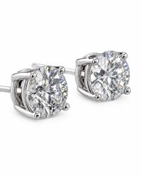 The Brilliance Studs — Round Diamond Earrings III - Image 1