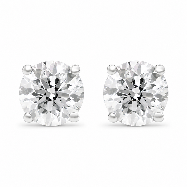 The Lumière Studs — Round Diamond Earrings