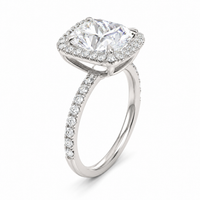 The Cushion Halo — Diamond Pavé Ring - Image 4