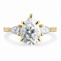 The Pear Trio — Diamond Engagement Ring - Image 3