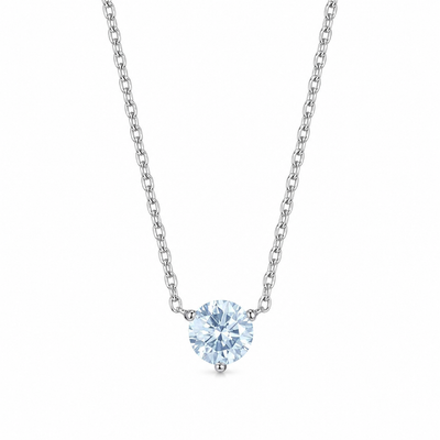 The Azure — Blue Diamond Solitaire Necklace