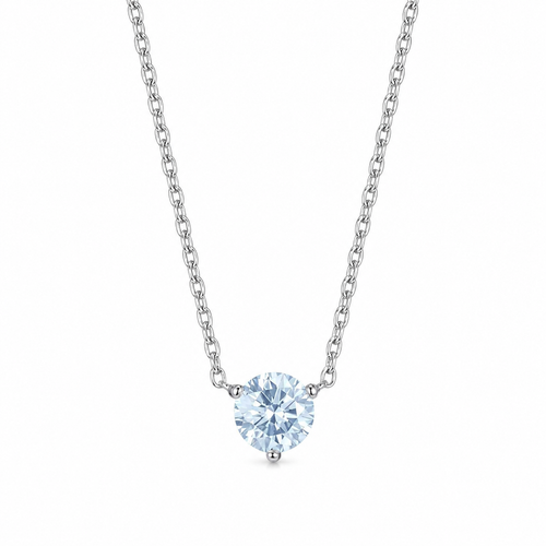 The Azure — Blue Diamond Solitaire Necklace