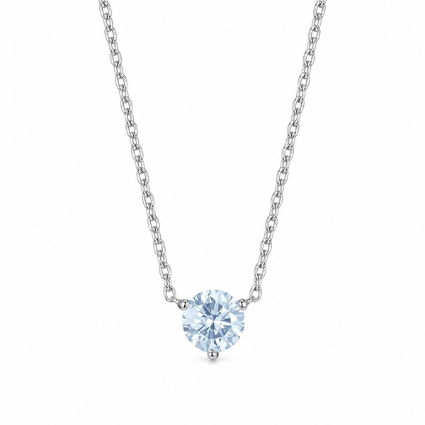 The Azure — Blue Diamond Solitaire Necklace