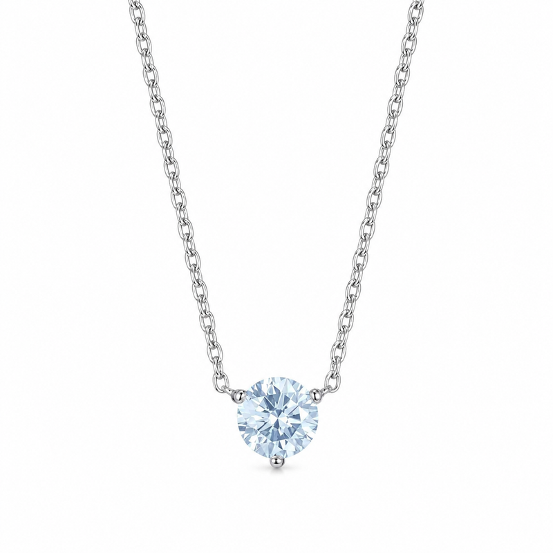 The Azure — Blue Diamond Solitaire Necklace