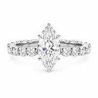 The Marquise Pavé — Diamond Engagement Ring - Image 2