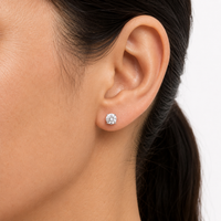 The Lumière Studs — Round Diamond Earrings - Image 2