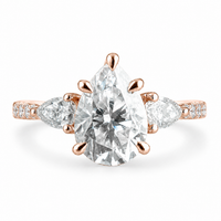 The Pear Trio — Diamond Engagement Ring - Image 1
