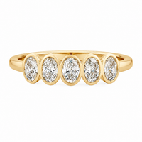 The Ellipse — Oval Diamond Bezel Eternity Band - Image 4