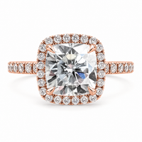 The Cushion Halo — Diamond Pavé Ring - Image 2