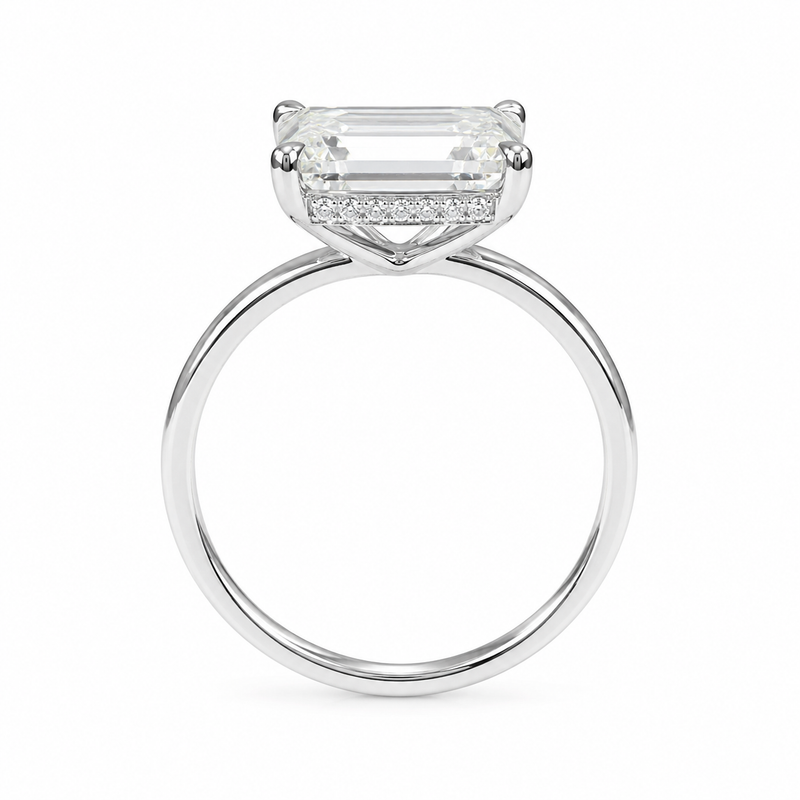 The Emerald Solitaire — Diamond Engagement Ring