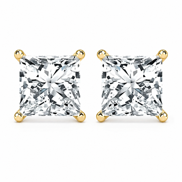 The Princess Studs — Princess Cut Diamond Earrings