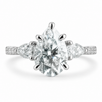 The Pear Trio — Diamond Engagement Ring - Image 2
