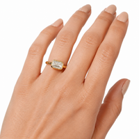 The East West Bezel — Emerald Diamond Ring - Image 3