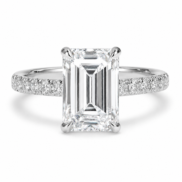 The Emerald Pavé — Diamond Ring