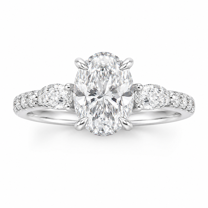 The Oval Pear — Diamond Engagement Ring