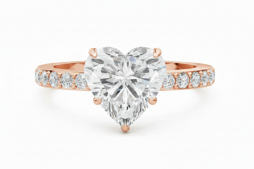 The Amour — Heart Diamond Pavé Ring